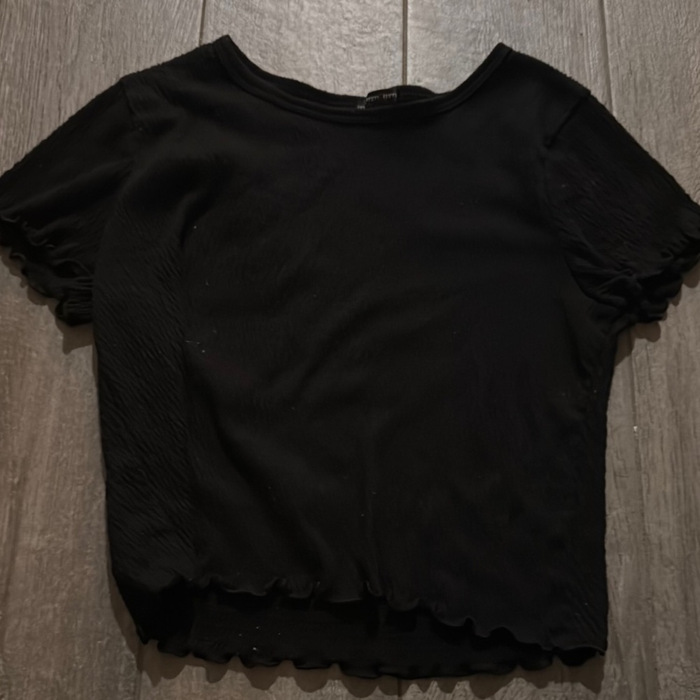 Black Short Sleeve Top